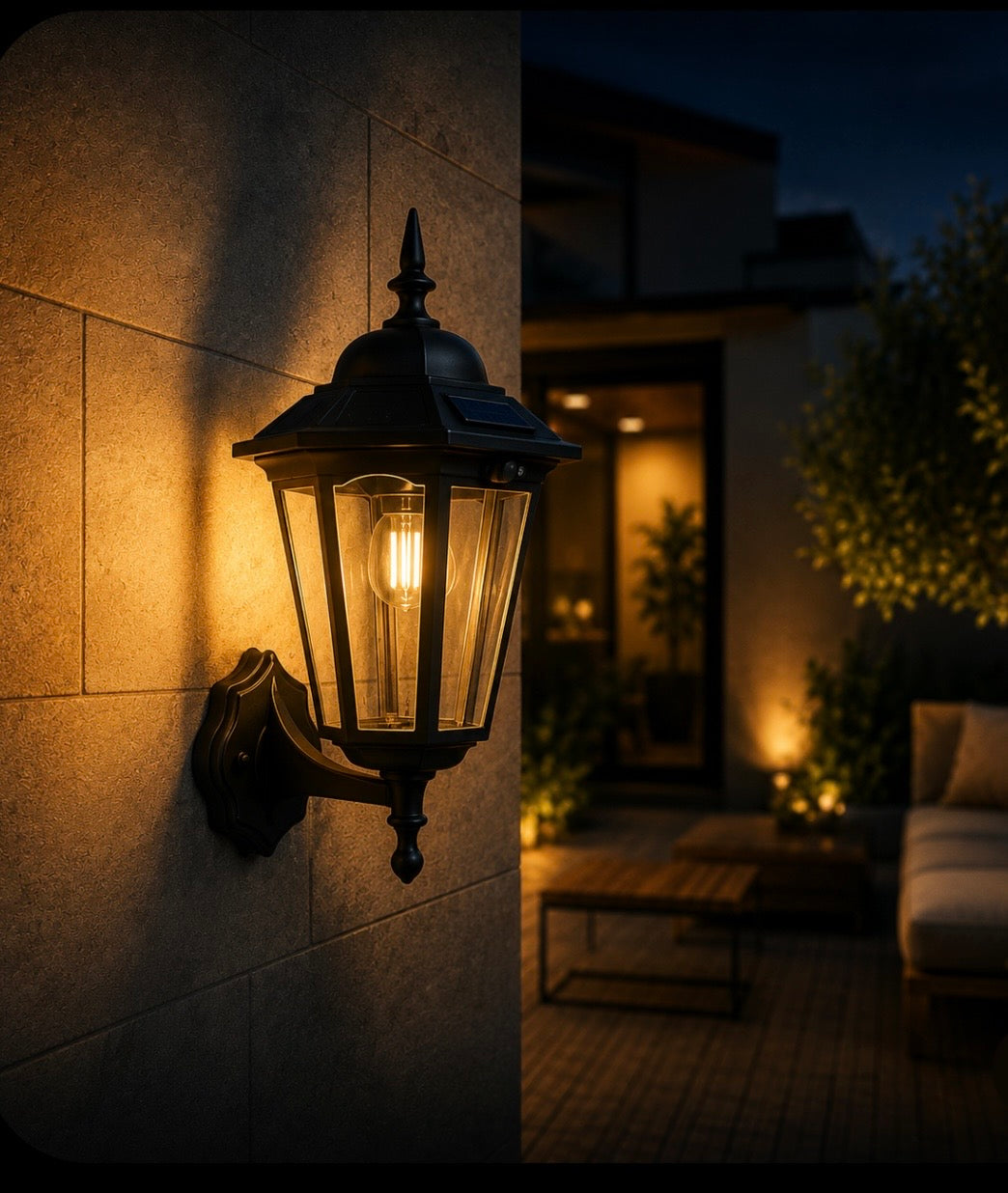 Solar Motion Wall Lantern