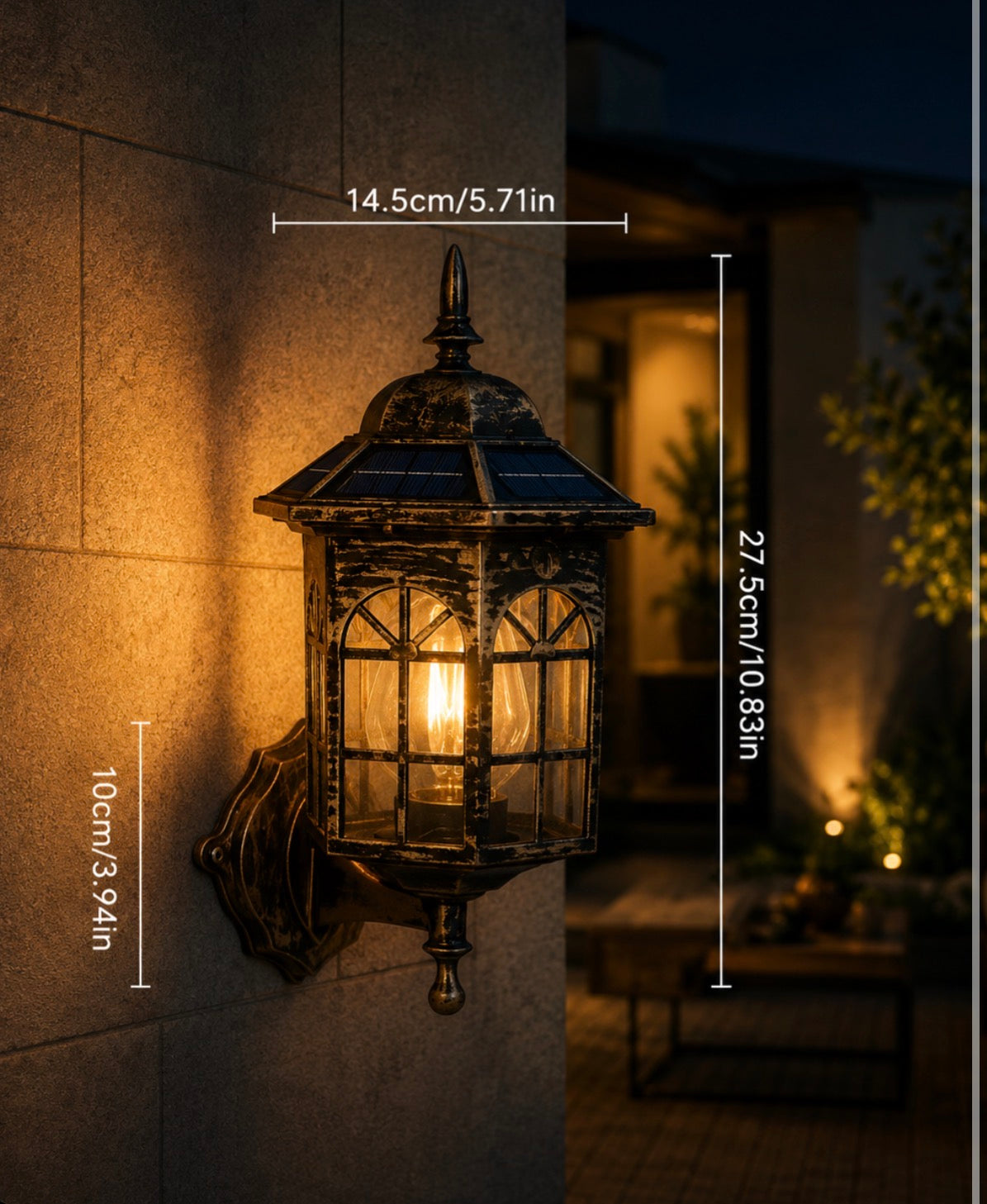 Solar Motion Wall Lantern