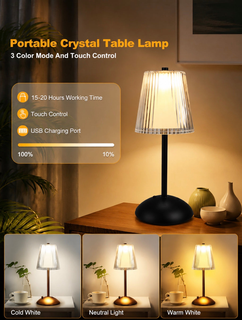 Vintage Rechargeable Desk Lamp